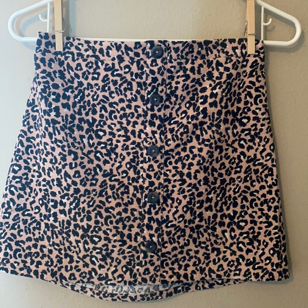 Pink cheetah skirt